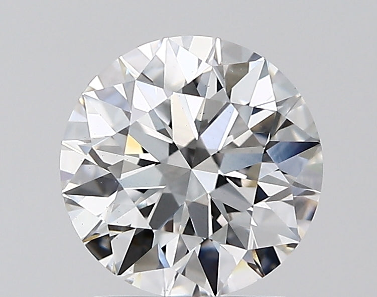 1.9 Carat Round Lab Diamond & 1.9 Carat Round Lab Diamond with  Cut Diamond in 14KT  view 1
