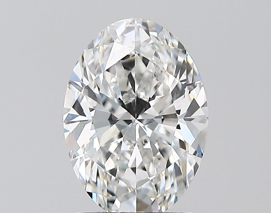 2.02 Carat Oval Lab Diamond with  Cut Diamond in 14KT  view 1
