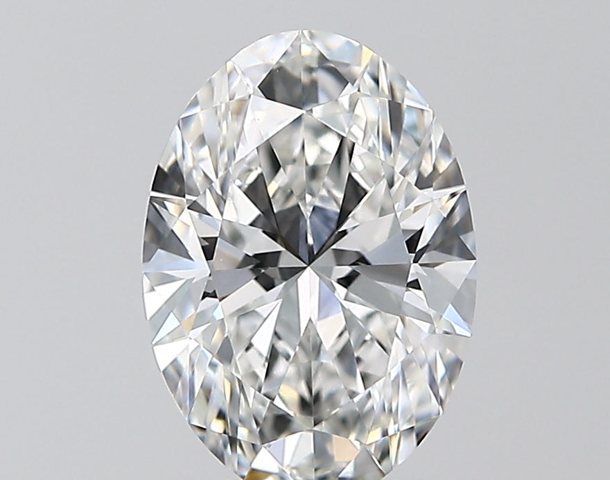 2.08 Carat Oval Lab Diamond with  Cut Diamond in 14KT  view 1
