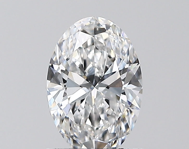 1.0 Carat Oval Lab Diamond with  Cut Diamond in 14KT  view 1
