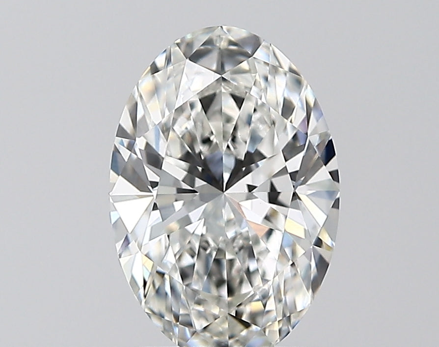 2.01 Carat Oval Lab Diamond with  Cut Diamond in 14KT  view 1

