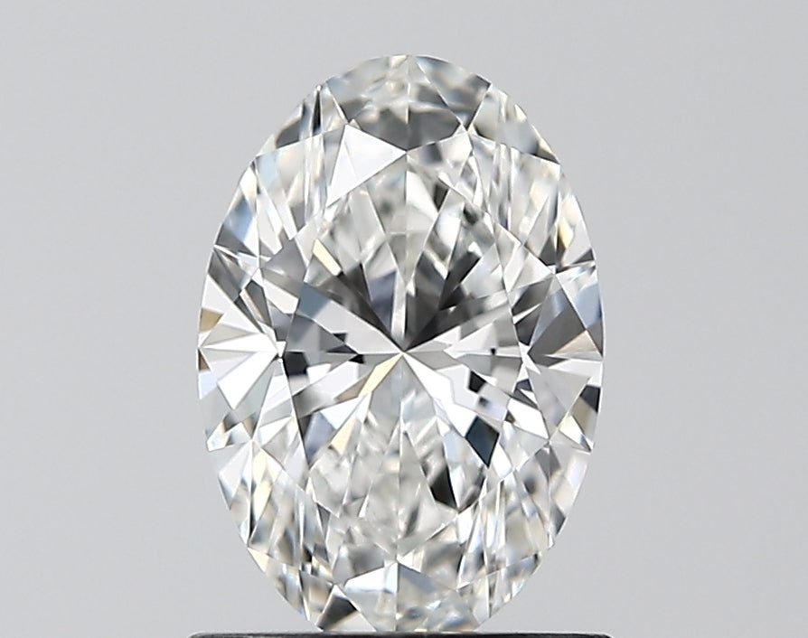 1.01 Carat Oval Lab Diamond with  Cut Diamond in 14KT  view 1

