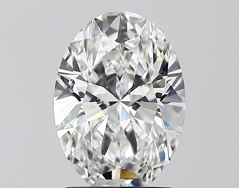 1.87 Carat Oval Lab Diamond with  Cut Diamond in 14KT  view 1
