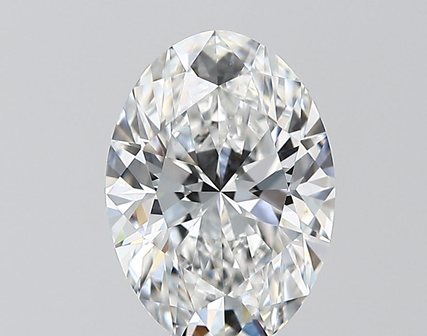 2.01 Carat Oval Lab Diamond with  Cut Diamond in 14KT  view 1
