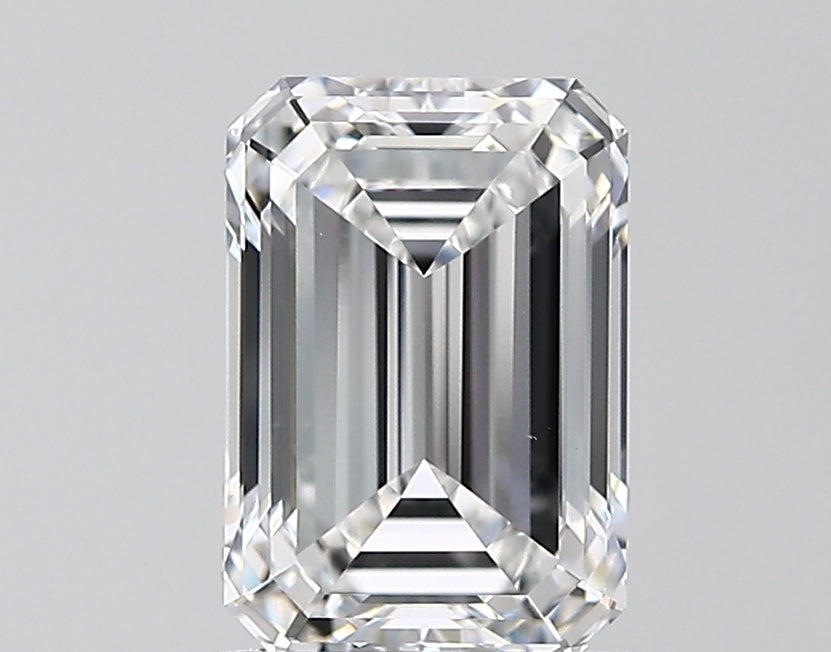 1.44 Carat Emerald Lab Diamond with  Cut Diamond in 14KT  view 1

