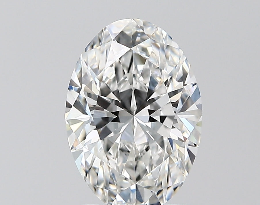 2.01 Carat Oval Lab Diamond with  Cut Diamond in 14KT  view 1
