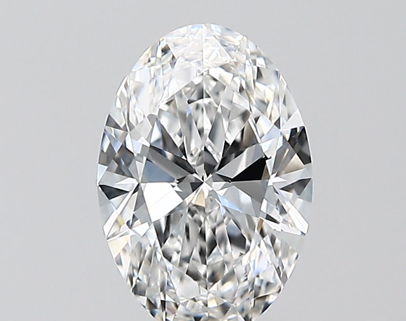 1.42 Carat Oval Lab Diamond with  Cut Diamond in 14KT  view 1
