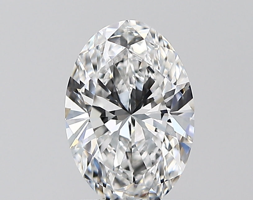 1.37 Carat Oval Lab Diamond with  Cut Diamond in 14KT  view 1
