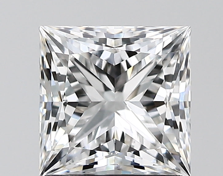 1.56 Carat Princess Lab Diamond with  Cut Diamond in 14KT  view 1
