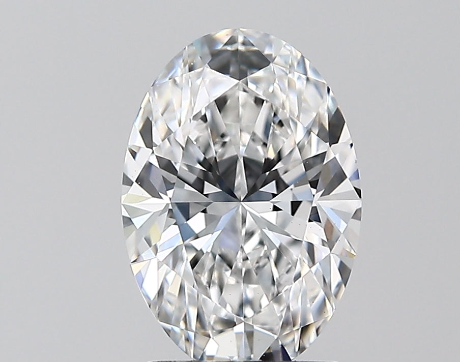 2.05 Carat Oval Lab Diamond with  Cut Diamond in 14KT  view 1
