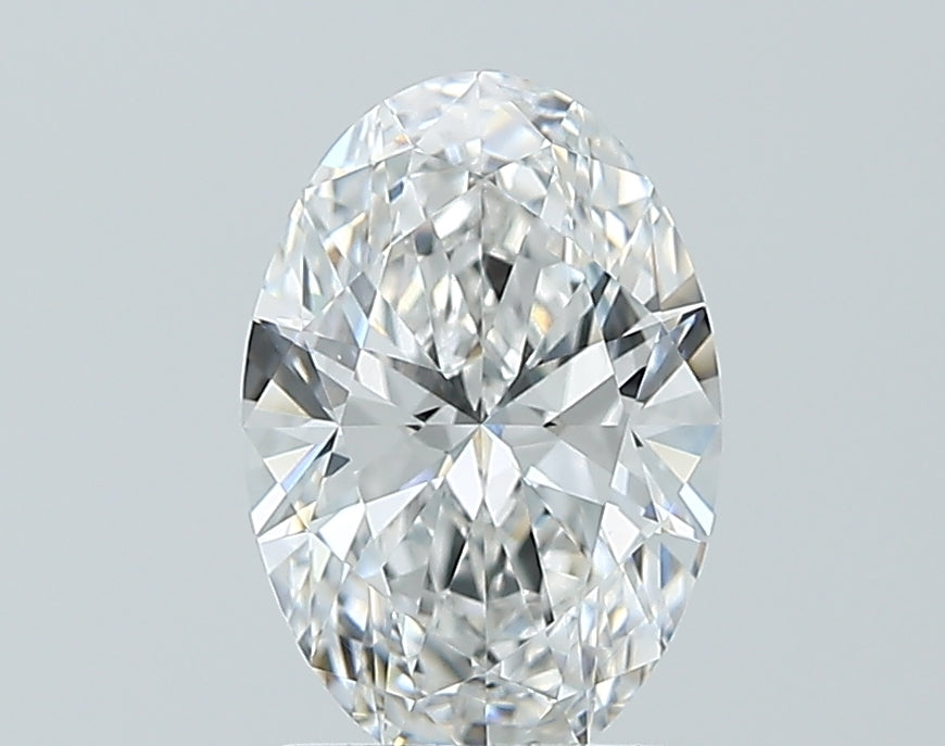 1.57 Carat Oval Lab Diamond with  Cut Diamond in 14KT  view 1

