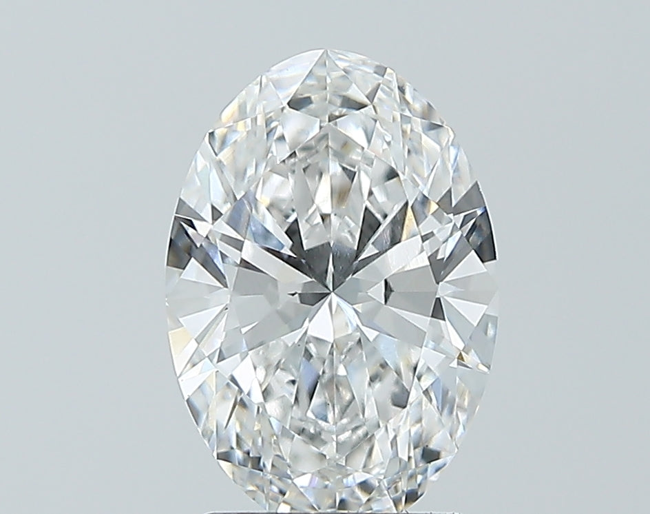 2.04 Carat Oval Lab Diamond with  Cut Diamond in 14KT  view 1
