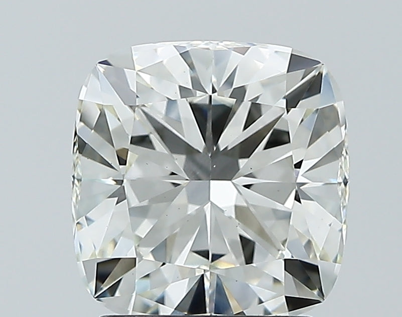 2.09 Carat Cushion Lab Diamond with  Cut Diamond in 14KT  view 1
