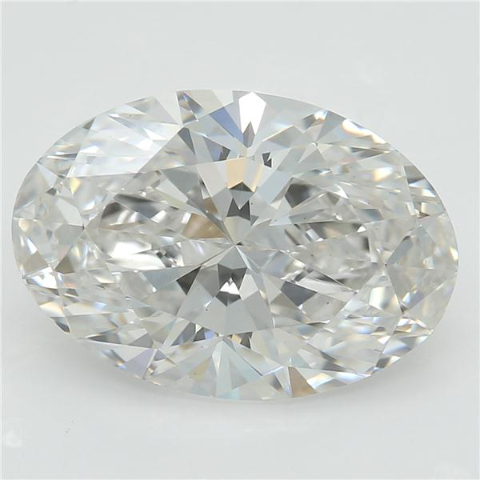 2.55 Carat Oval Lab Diamond with  Cut Diamond in 14KT  view 1
