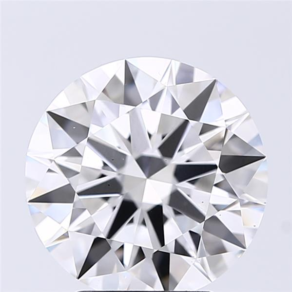 3.02 Carat Round Lab Diamond with  Cut Diamond in 14KT  view 1
