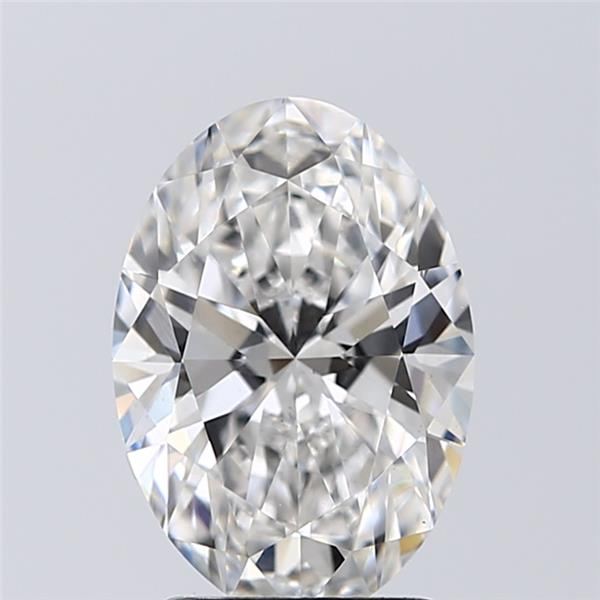 2.21 Carat Oval Lab Diamond with  Cut Diamond in 14KT  view 1
