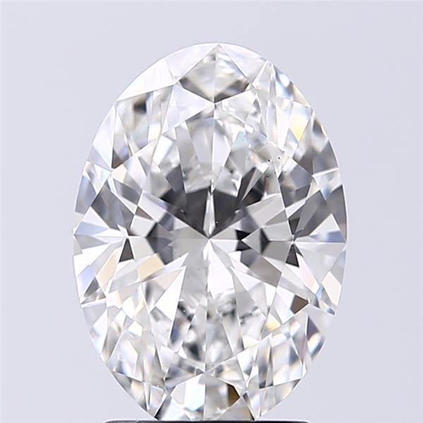 2.07 Carat Oval Lab Diamond with  Cut Diamond in 14KT  view 1
