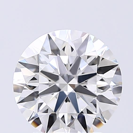 2.01 Carat Round Lab Diamond with  Cut Diamond in 14KT  view 1
