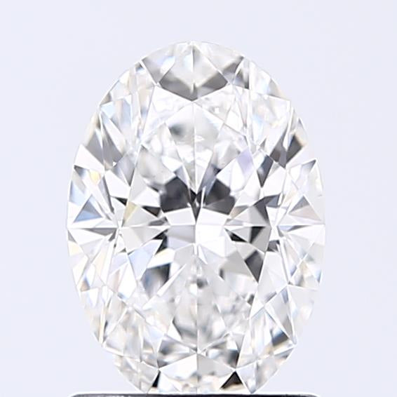 1.01 Carat Oval Lab Diamond with  Cut Diamond in 14KT  view 1
