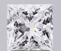1.81 Carat Princess Lab Diamond with  Cut Diamond in 14KT  view 1
