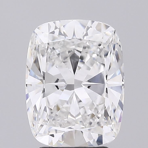 3.51 Carat Cushion Lab Diamond with  Cut Diamond in 14KT  view 1
