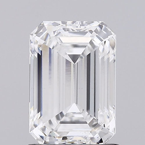 1.43 Carat Emerald Lab Diamond with  Cut Diamond in 14KT  view 1
