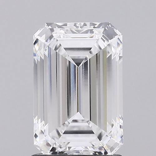 1.71 Carat Emerald Lab Diamond with  Cut Diamond in 14KT  view 1
