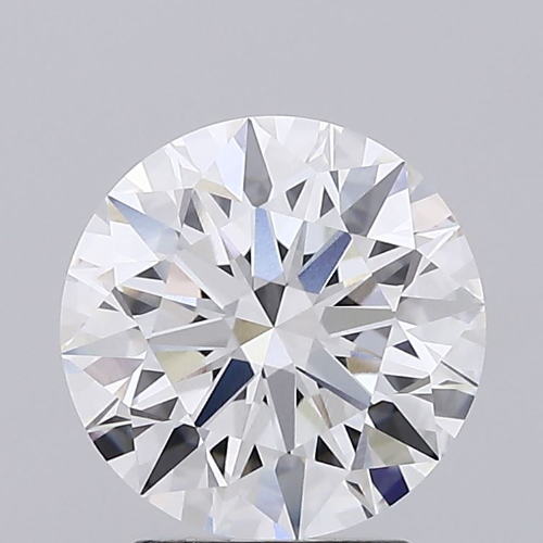 2.57 Carat Round Lab Diamond with  Cut Diamond in 14KT  view 1
