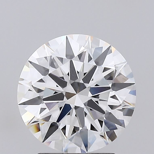 2.5 Carat Round Lab Diamond with  Cut Diamond in 14KT  view 1
