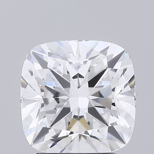 2.56 Carat Cushion Lab Diamond with  Cut Diamond in 14KT  view 1

