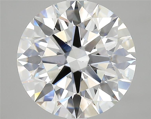 4.07 Carat Round Lab Diamond with  Cut Diamond in 14KT  view 1
