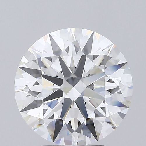 3.81 Carat Round Lab Diamond with  Cut Diamond in 14KT  view 1
