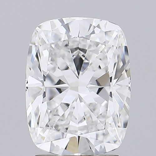 2.55 Carat Cushion Lab Diamond with  Cut Diamond in 14KT  view 1
