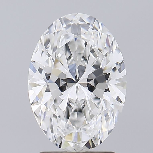 2.35 Carat Oval Lab Diamond with  Cut Diamond in 14KT  view 1
