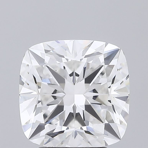 3.57 Carat Cushion Lab Diamond with  Cut Diamond in 14KT  view 1
