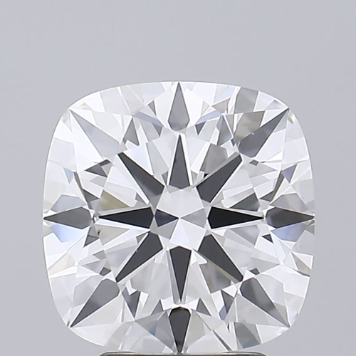 4.05 Carat Cushion Lab Diamond with  Cut Diamond in 14KT  view 1
