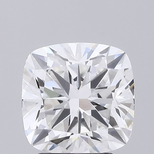 3.01 Carat Cushion Lab Diamond with  Cut Diamond in 14KT  view 1
