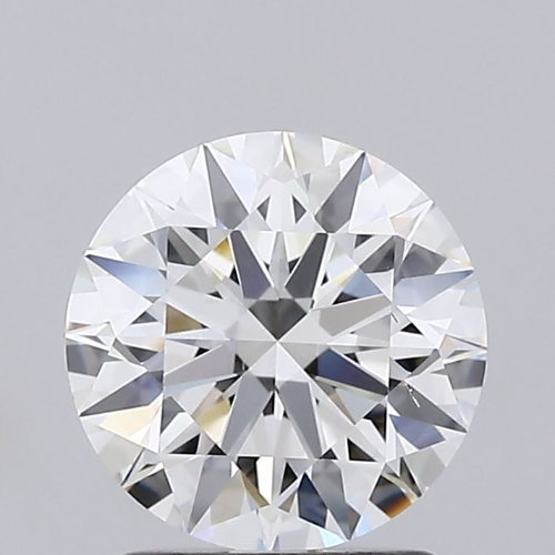 1.51 Carat Round Lab Diamond with  Cut Diamond in 14KT  view 1
