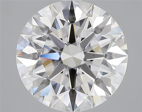 3.72 Carat Round Lab Diamond with  Cut Diamond in 14KT  view 1
