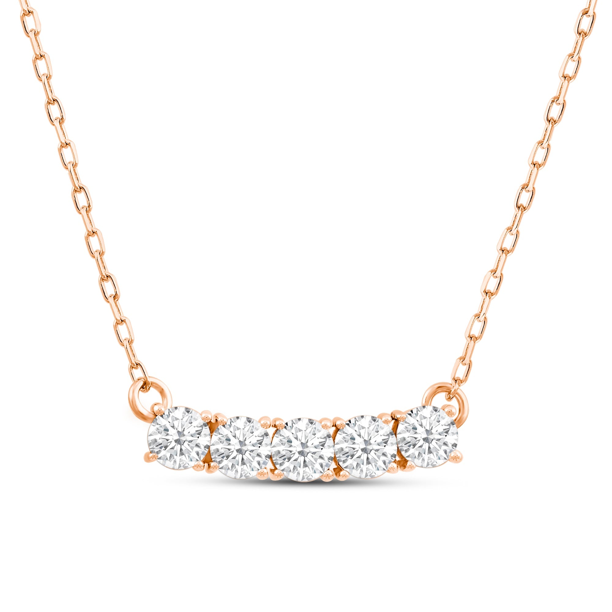 CRB7224516 - Diamants Légers necklace XS - Rose gold, diamond - Cartier