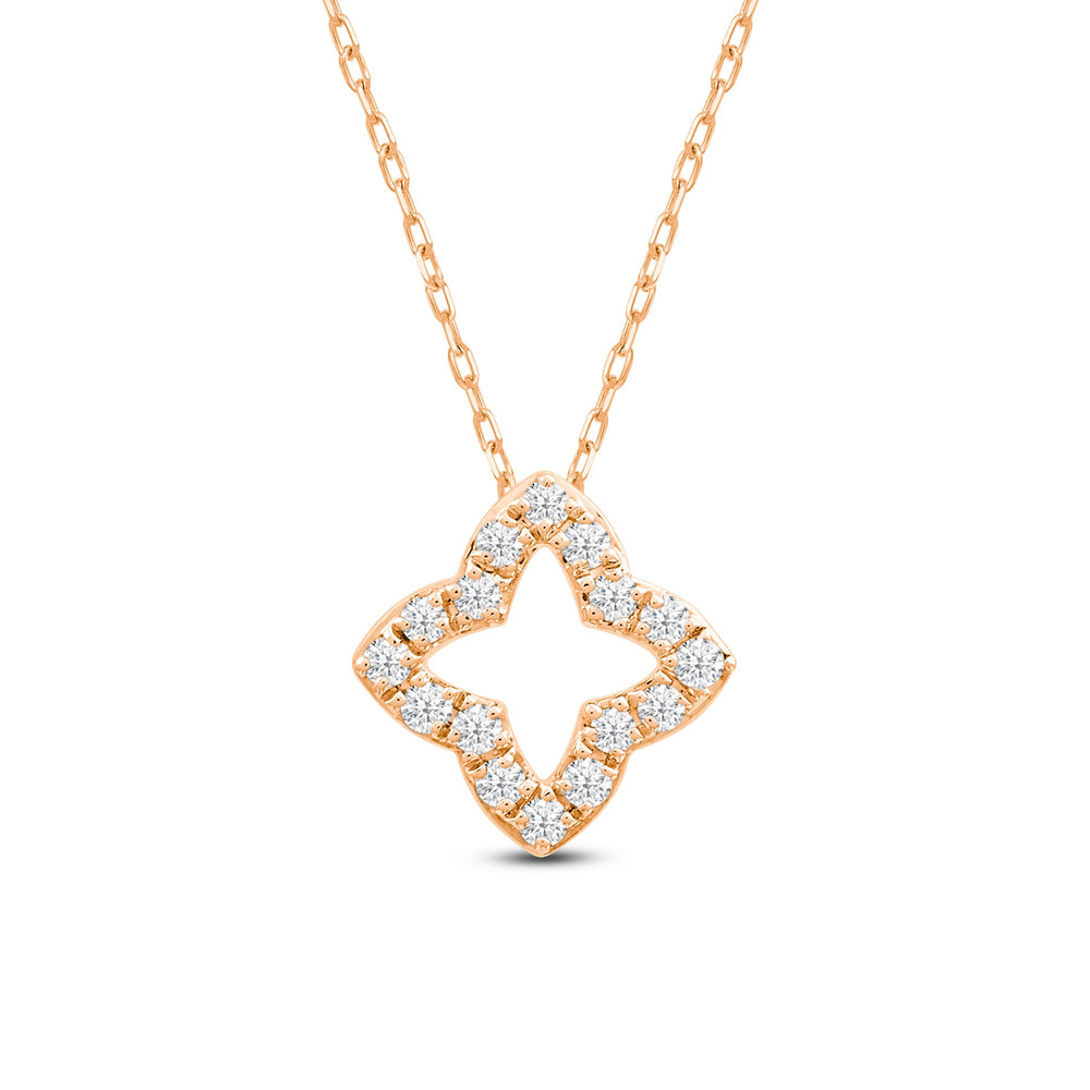 Diamond Star Pendant with 14KT Rose Gold / Lab / 1/6 Cut Diamond in 14KT Rose Gold / Lab / 1/6 view 2
