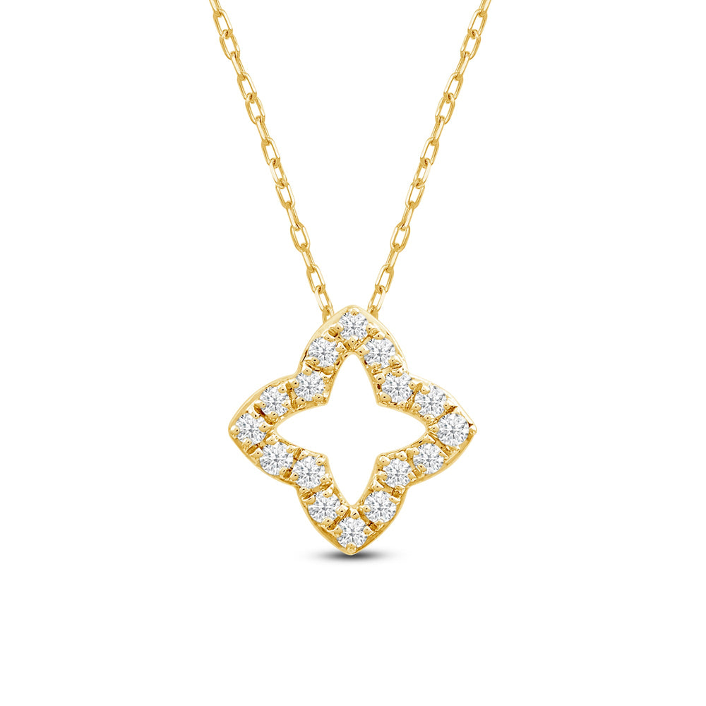 Diamond Star Pendant with 14KT Yellow Gold / Lab / 1/6 Cut Diamond in 14KT Yellow Gold / Lab / 1/6 view 2

