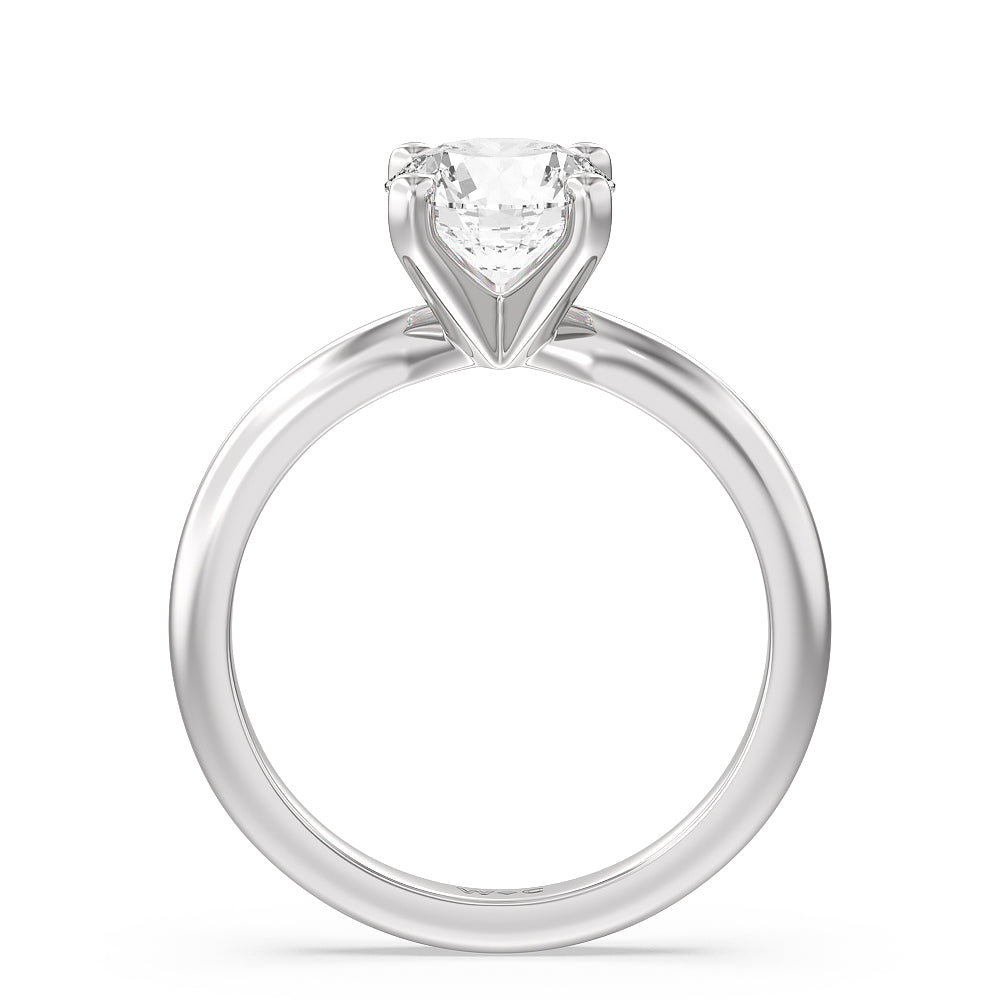 1 1/2 cttw Round Cut Classic Four Prong Solitaire Diamond Engagement Ring with 1 1/2 Cut Diamond in 14KT Round view 2
