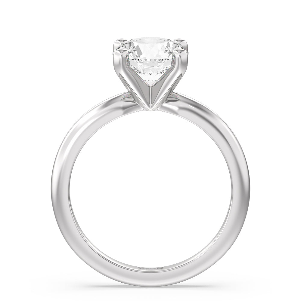 2 cttw Round Cut Classic Four Prong Solitaire Diamond Engagement Ring with 2 Cut Diamond in 14KT Round view 2
