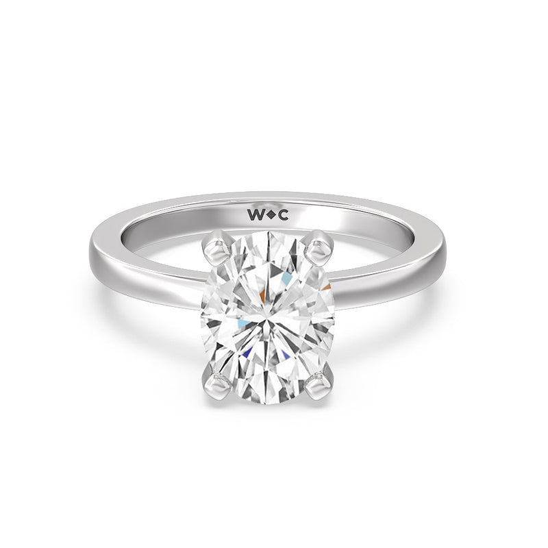 Petite Solitaire Lab Diamond Engagement Ring