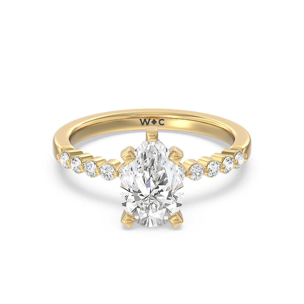 Bezeled Rring Under Bezeled Accent Diamond Engagement Ring – With Clarity
