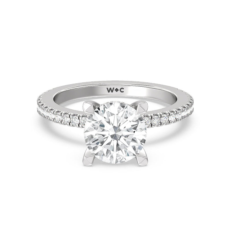 Classic Hidden Halo Engagement Ring