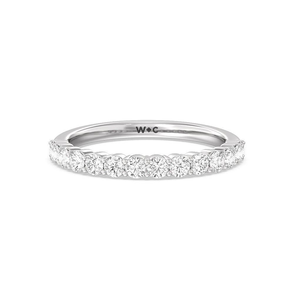 The Park Avenue Diamond Wedding Band with Platinum Cut Diamond in 14KT Platinum view 1
