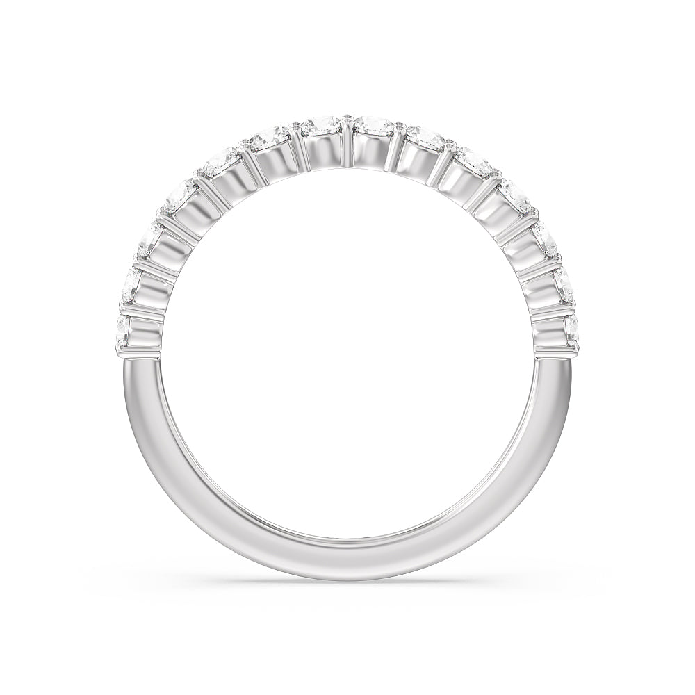 The Park Avenue Diamond Wedding Band with Platinum Cut Diamond in 14KT Platinum view 2
