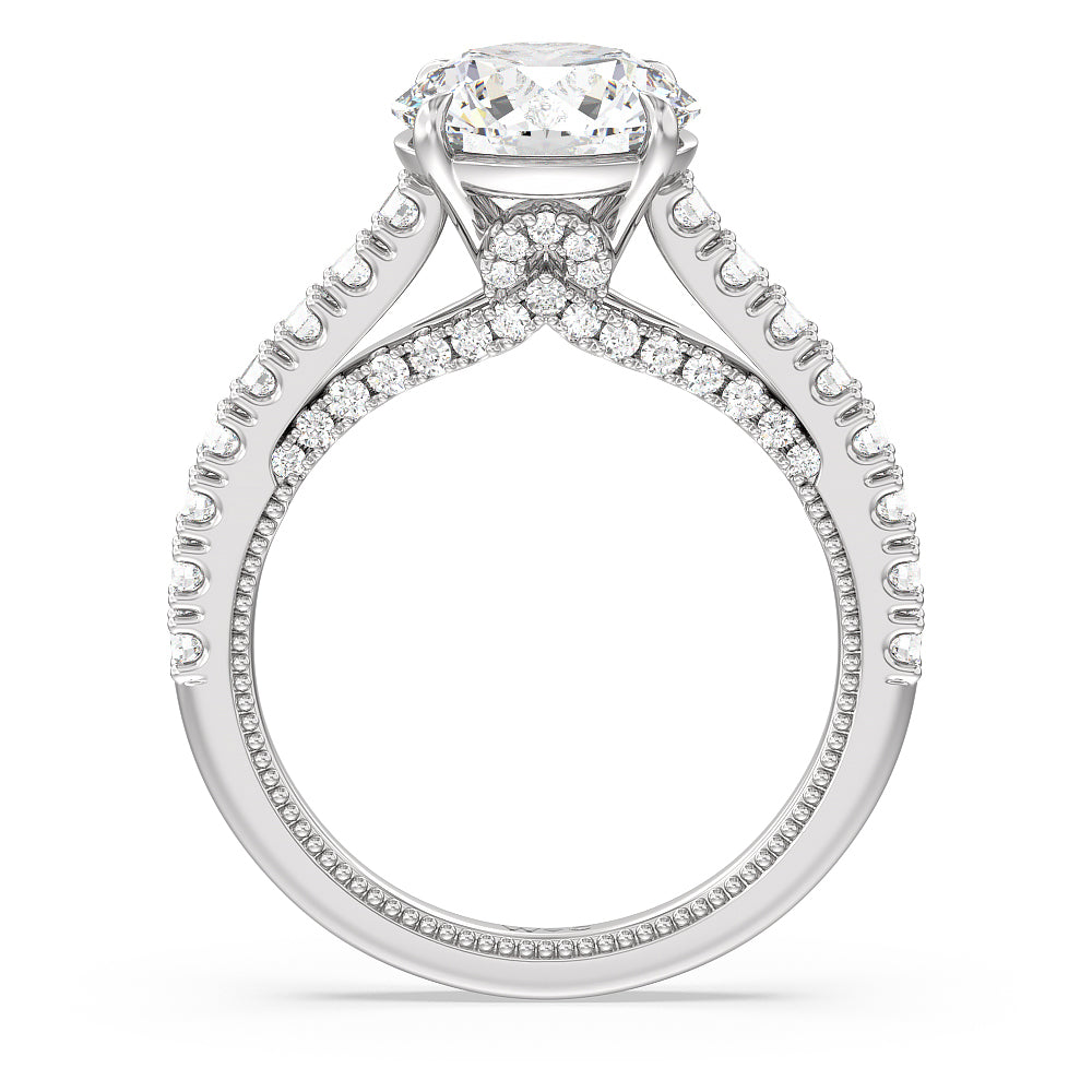 The Gramercy Ring with Round Cut Diamond in 14KT Platinum view 2
